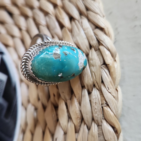 NWOT Native American Navajo Handmade Turquoise & Sterling Ring 💍🩵 - Picture 10 of 11